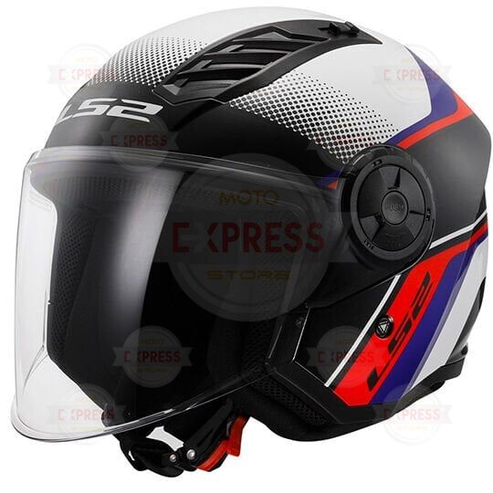 Ls2 Aırflow 2 Rush Beyaz-Mavi-Kırmızı Kask L