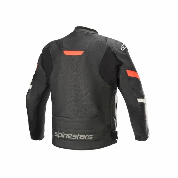 Alpinestars Faster V2 Deri Korumalı Motosiklet Montu Siyah Kırmızı