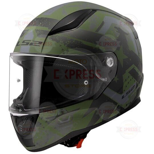 Ls2 Rapıd 2 Thunder Bırds Mat Yeşil-Siyah-Gri Kask