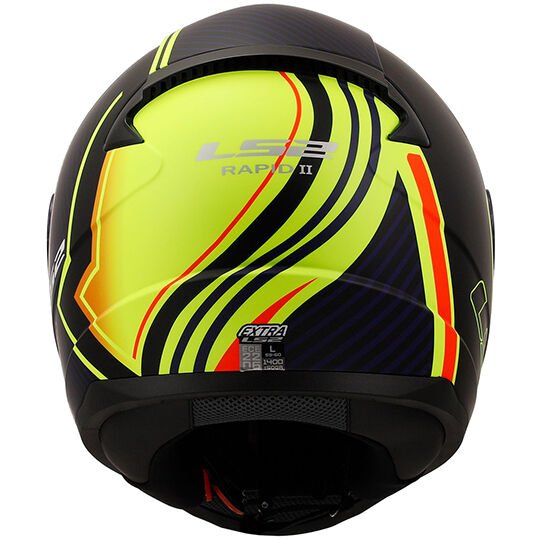 LS2 RAPID 2 EXTRA MAT NEON SARI-NAVY MAVİ KASK