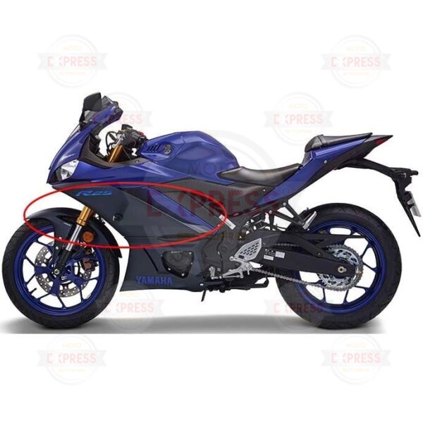Yamaha YZF R25 2022-2024 Sol Sinyal Grenajı Paneli Mat Mavi A