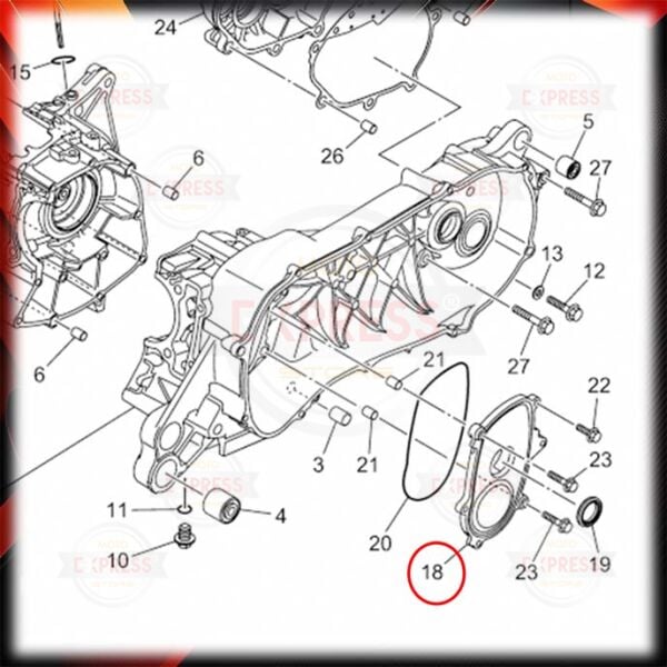 Yamaha Nmax125-155 2021-2026 Sol Karter Ön Debriyaj Altı Ufak Parça