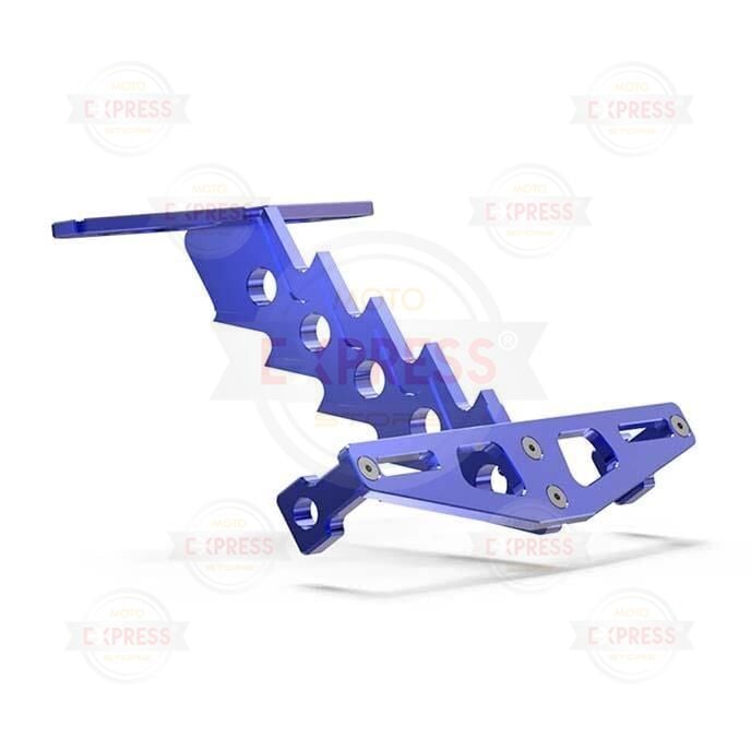 Sinyal Bağlantılı Cnc Kesim Alüminyum Motosiklet Sabit Plakalık Mavi M2