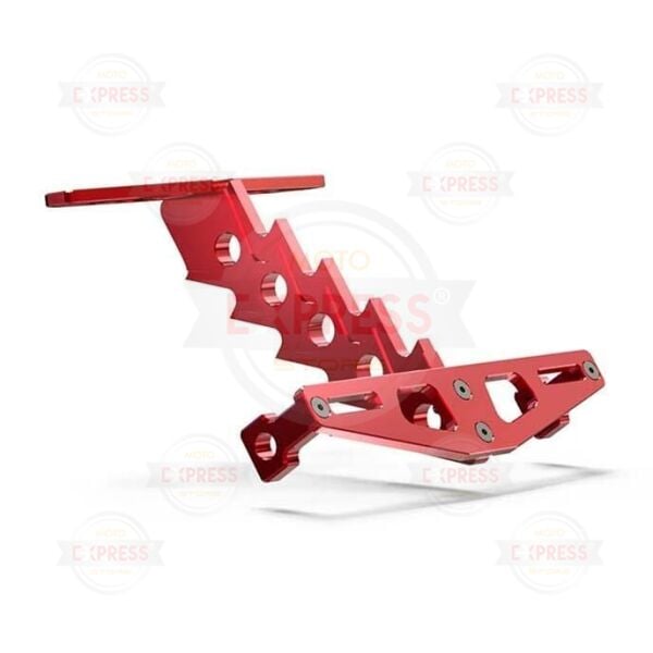 Sinyal Bağlantılı Cnc Kesim Alüminyum Motosiklet Sabit Plakalık Kırmızı M2