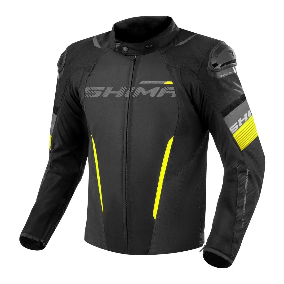 Shima Solid 2.0 Korumalı Motosiklet Montu Siyah / Sarı