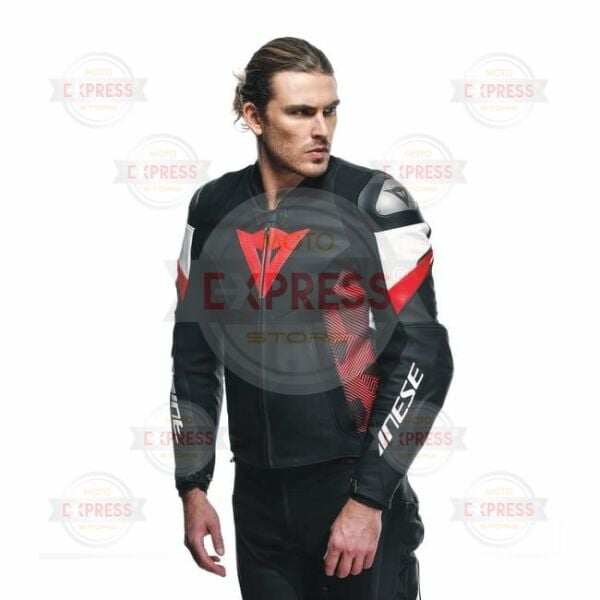 Dainese Avro 5 Blk Red Lava White Deri Mont