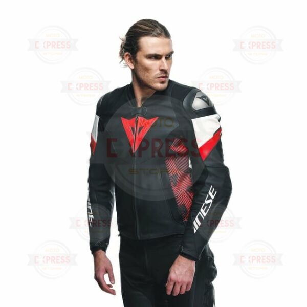 Dainese Avro 5 Blk Red Lava White Deri Mont