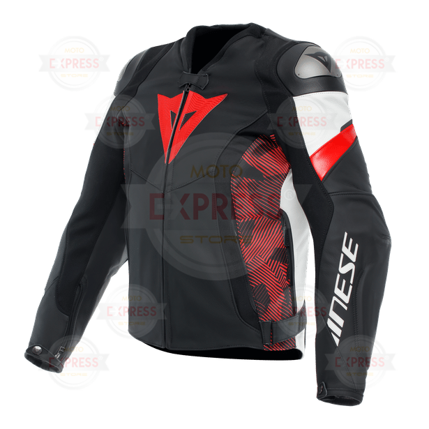 Dainese Avro 5 Blk Red Lava White Deri Mont
