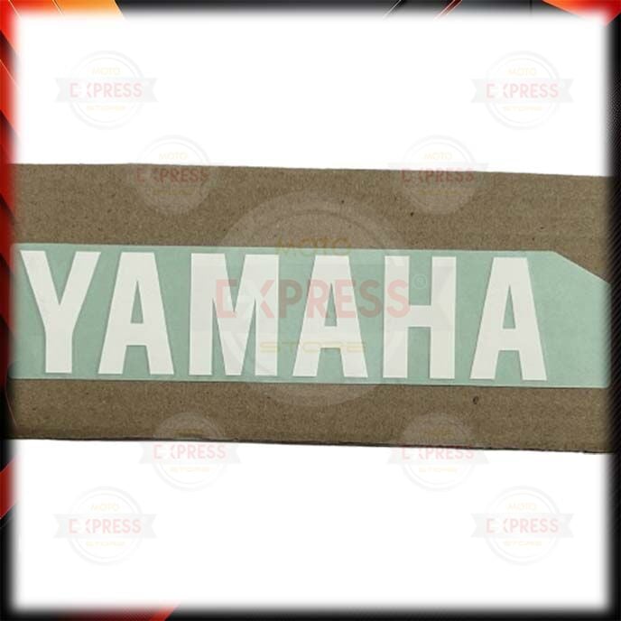 20x5cm Yamaha Yazısı Etiketi Sticker Beyaz