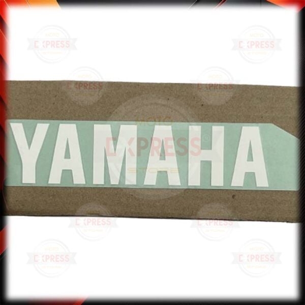 20x5cm Yamaha Yazısı Etiketi Sticker Beyaz