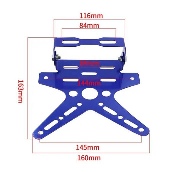 Cnc Kesim Alüminyum Motosiklet Plakalığı Katlanır Plakalık Gri M4