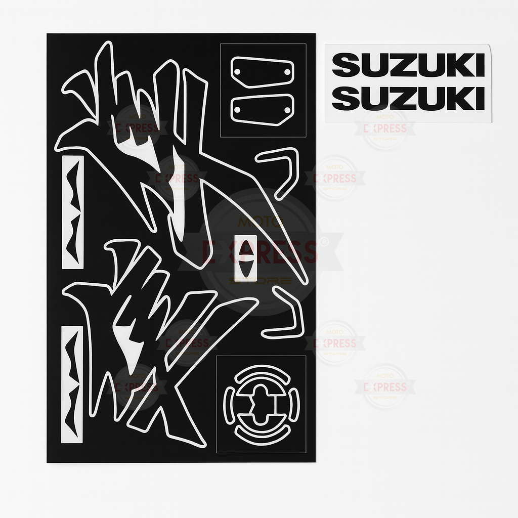 Suzuki Hayabusa Gen 3 3D Kabartma Logo Seti Siyah