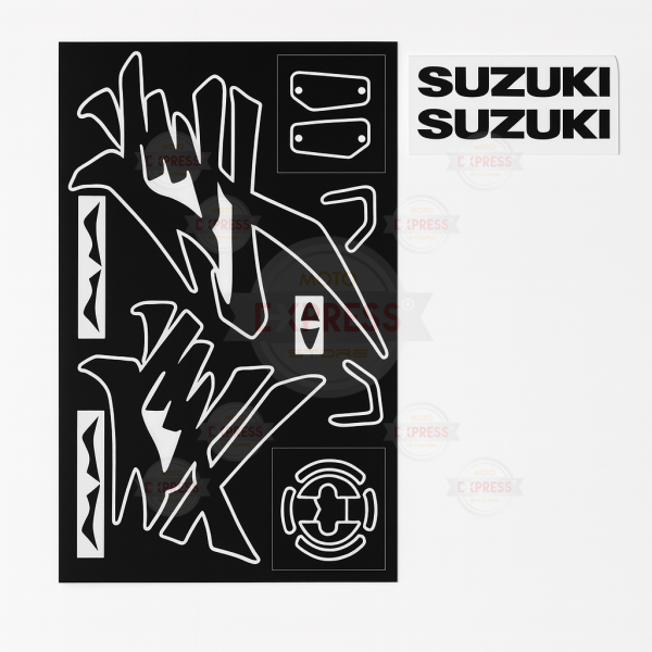 Suzuki Hayabusa Gen 3 3D Kabartma Logo Seti Siyah