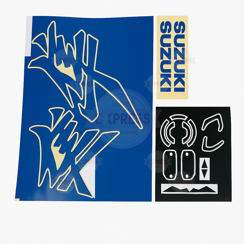 Suzuki Hayabusa Gen 3 3D Kabartma Logo Seti Mavi