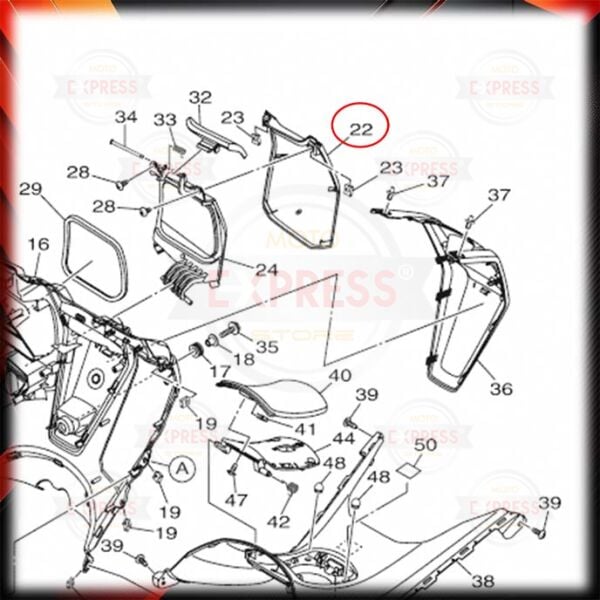 Yamaha Nmax125-155 2021-2024 Sağ Torpido Gözü En Dış Kapağı