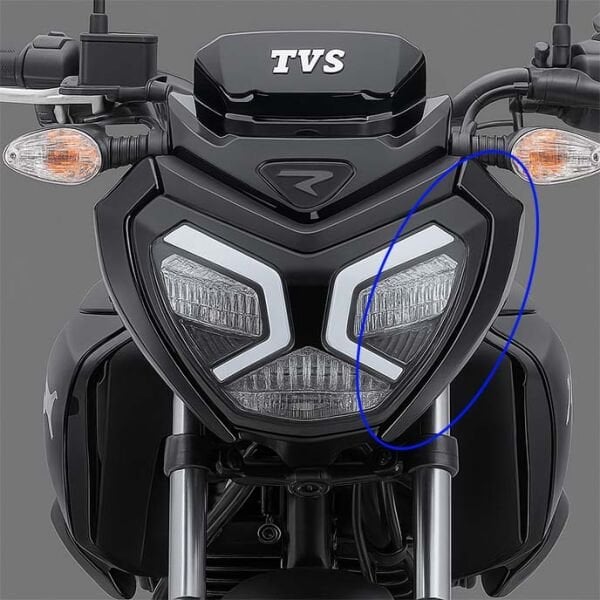 Tvs Raider 125 Sol Far Yanı Kafa Grenajı Paneli Parlak Siyah A