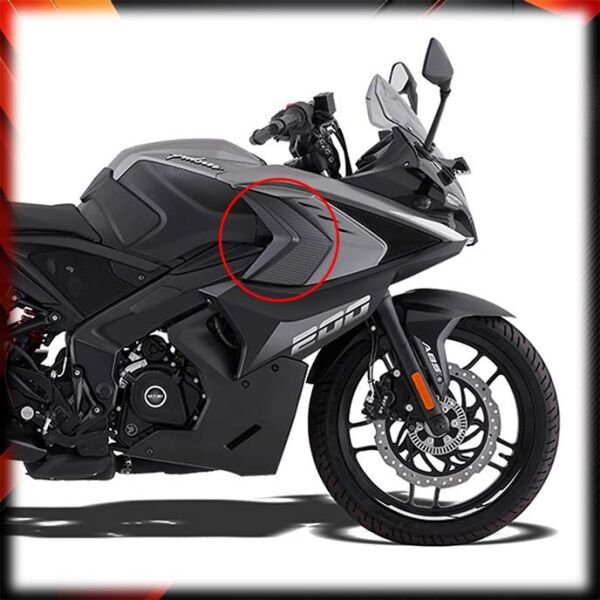 Bajaj Pulsar Rs200 15-25 Sağ Ön Küçük Grenaj Üstü Dekoratif Kapak Karbon Siyah