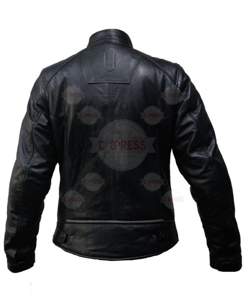 Vexo Moto Deri Kadın Mont Siyah