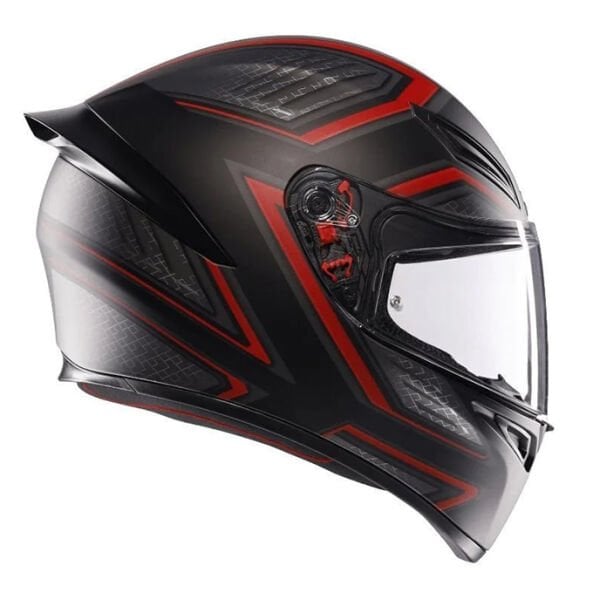 AGV K1S SLING MAT SİYAH-KIRMIZI KASK