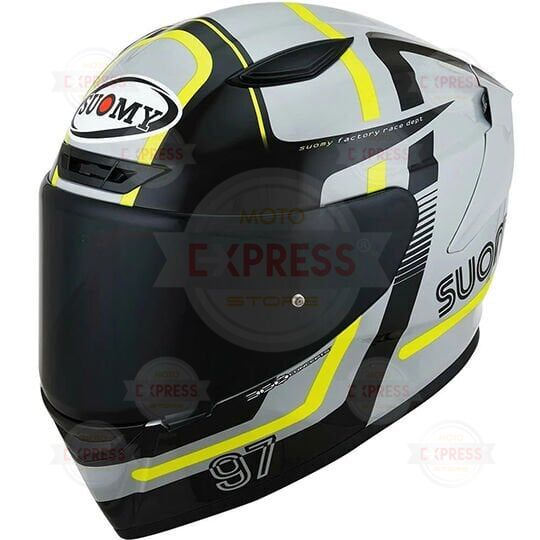 Suomy Track-1 Kask Nınety Seven Grey-Yellow XL