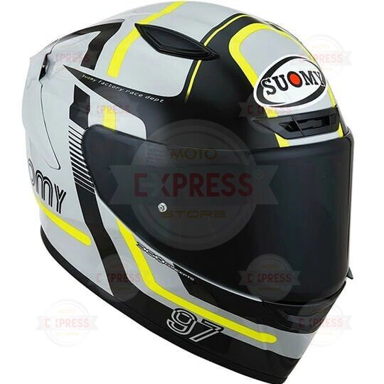 Suomy Track-1 Kask Nınety Seven Grey-Yellow XL