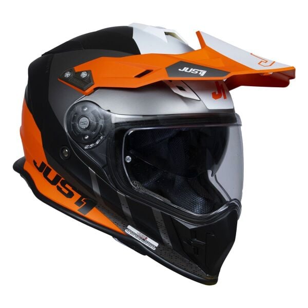 Just1 J34 Pro Outer Space Kapalı Motosiklet Kaskı Oranj