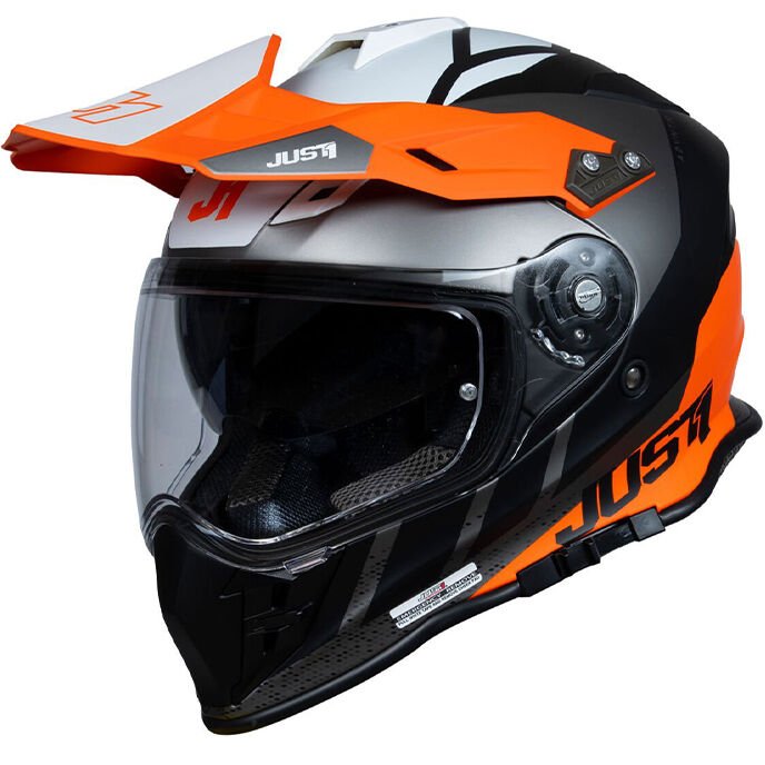 Just1 J34 Pro Outer Space Kapalı Motosiklet Kaskı Oranj