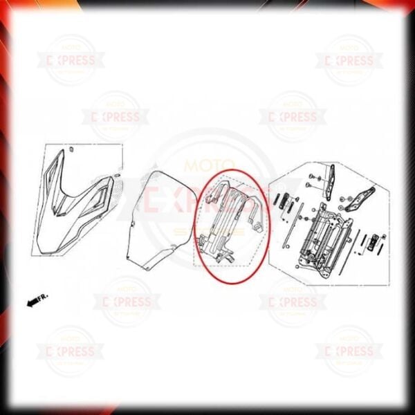 Honda Forza250 2021-2022 Ön Orta Kızak Üstü Cam Altı Paneli Grenajı A