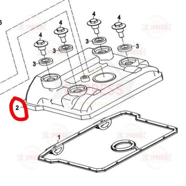 CFMoto 250NK 250SR 250CLX 2018-2025 Gri Silindir Üst Külbütör Kapağı A