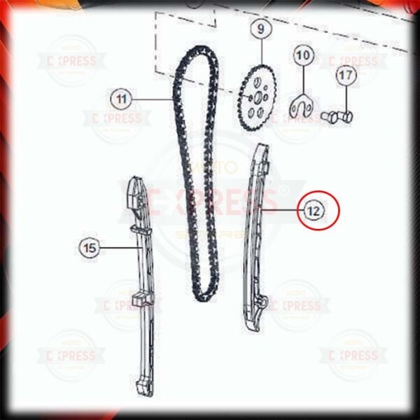 Tvs Raider125 Arka Eksantrik Gergisi Klavuzu Lastiği Paleti A