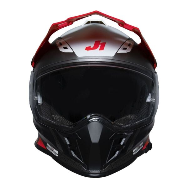 Just1 J34 Pro Outer Space Kapalı Motosiklet Kaskı Siyah Kırmızı