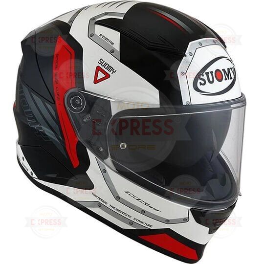 Suomy Speedstar Kask Aırplane Whıte-Red L