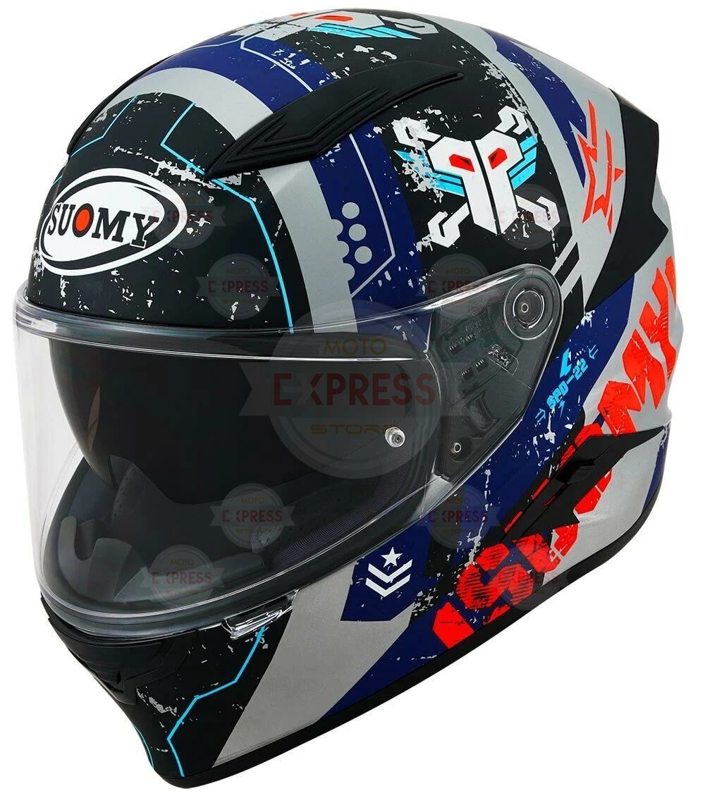 Suomy Speedstar Kask Tactıc Sılver-Red Matt XL