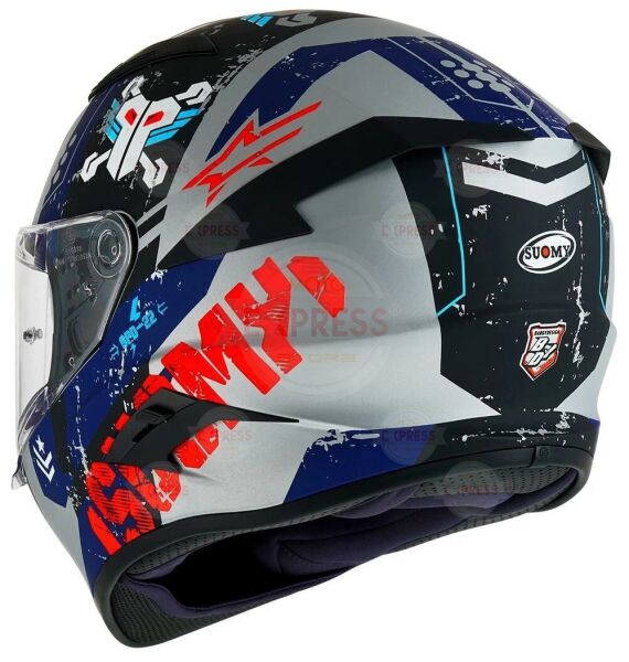 Suomy Speedstar Kask Tactıc Sılver-Red Matt XL