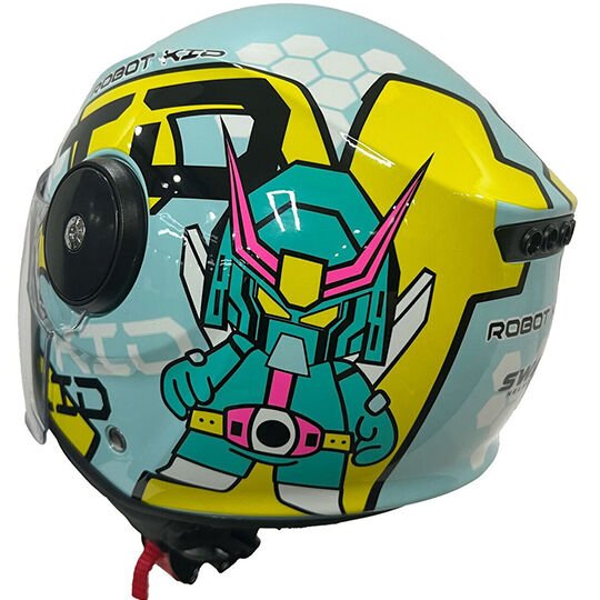 SWAY SW 814 ROBOT KID Light Blue – Çocuk Kaskı
