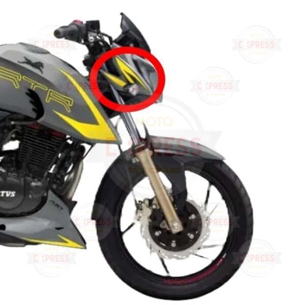 Tvs Apache RTR200 2019-2022 Sağ Ön Far Yanı Kafa Siperlik Grenajı Füme-Gri A