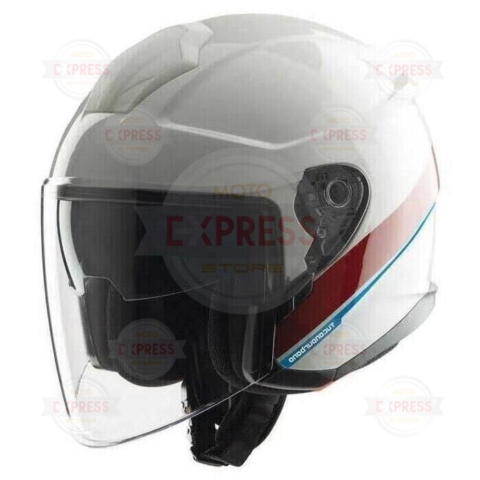 Tucano Urbano El Max Yarım Kask Parlak Beyaz Grafik