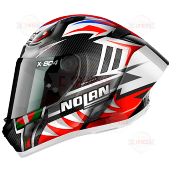 X-804 Rs Nolan Lecuona 028 Kapalı Karbon Motosiklet Kaskı