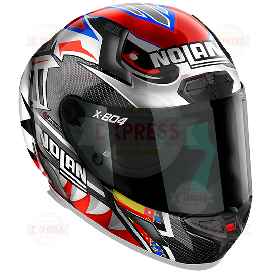 X-804 Rs Nolan Lecuona 028 Kapalı Karbon Motosiklet Kaskı