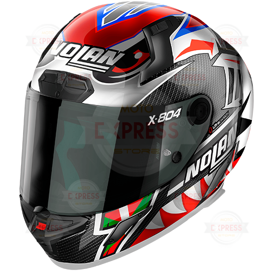 X-804 Rs Nolan Lecuona 028 Kapalı Karbon Motosiklet Kaskı M