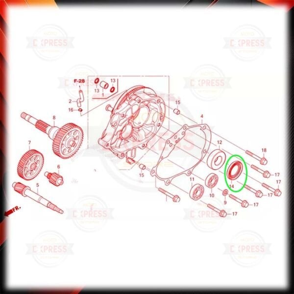 Honda Pcx125-150 2011-2024 Şanzıman Teker Mili Keçesi 34x52x7 A