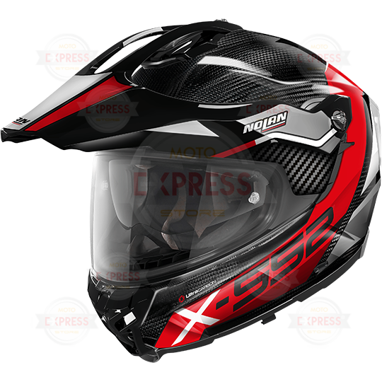 Nolan X-552 Ultra Dınamo N-Com 022 Kapalı Siperlikli Karbon Motosiklet Kaskı M
