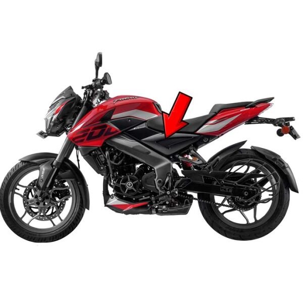 Bajaj Pulsar Ns200 UG 2021-2025 Sol Sele Altı Yan Kapak Grenajı Paneli Siyah A