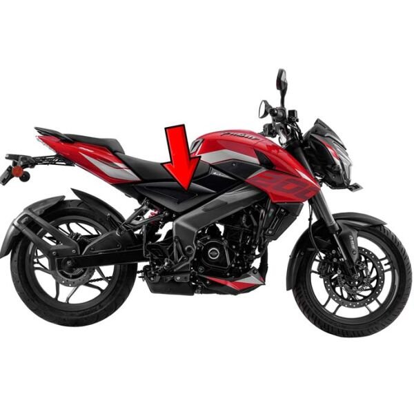 Bajaj Pulsar Ns200 UG 2021-2025 Sağ Sele Altı Yan Kapak Grenajı Paneli Siyah A