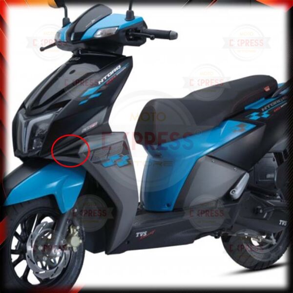 Tvs Ntorq125 Sol Ön Grenaj Üstü Küçük Dekoratif Kapak Karbon Siyah