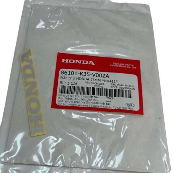 Honda Pcx125-150 2014-2024 Yazısı Amblemi Etiketi 75mm A