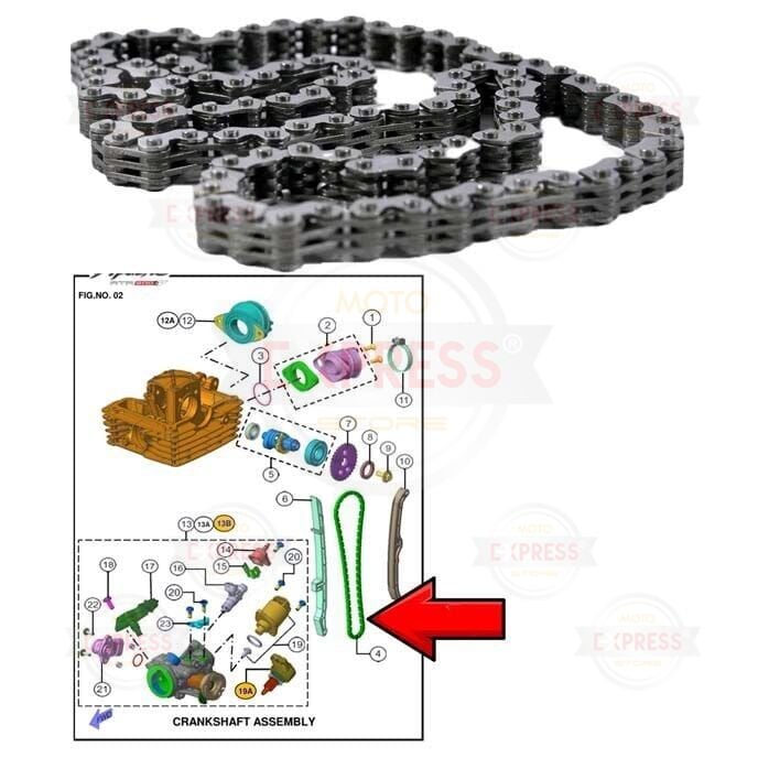 Tvs Apache RTR200 2019-2025 Eksantrik Kam Zinciri A