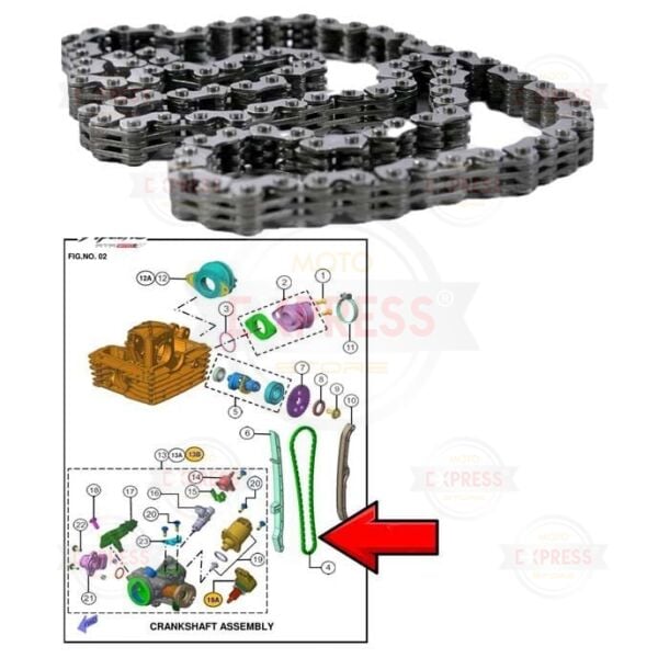 Tvs Apache RTR200 2019-2025 Eksantrik Kam Zinciri A