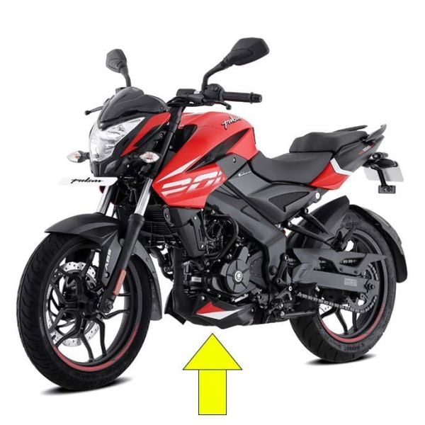 Bajaj Pulsar Ns200 2021-2023 Sol Alt Sakal Çene Grenajı Siyah-Kırmızı-Beyaz A