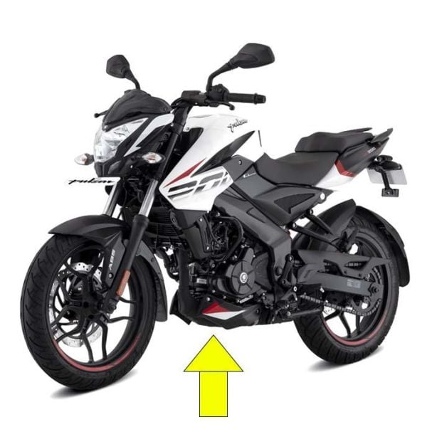 Bajaj Pulsar Ns200 2021-2023 Sol Alt Sakal Çene Grenajı Siyah-Kırmızı-Beyaz B A